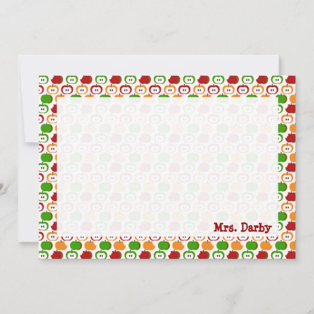 Apples! Apples! Apples! Personalized Stationery Note Card (Front)