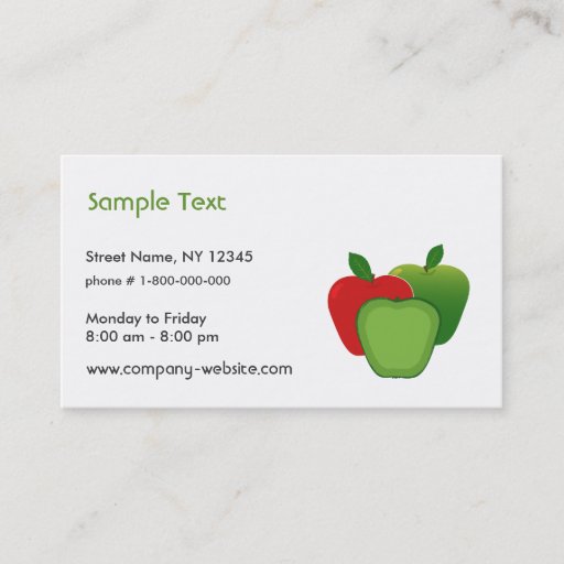 Customizable Apples Business Card