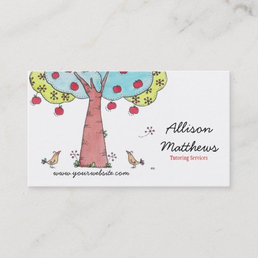 Customizable Apples Business Card Template