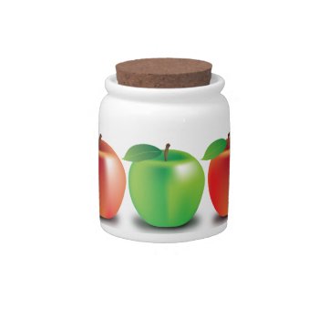 Apples Candy Jar by timelesscreations at Zazzle