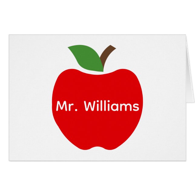 Apples Custom Name Cards (Front Horizontal)