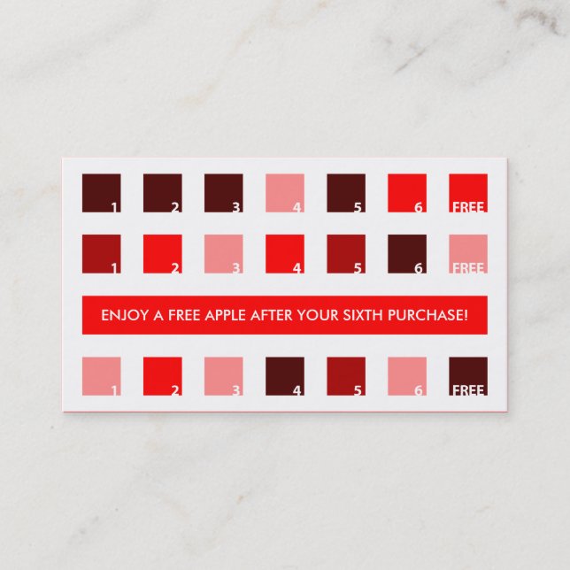 APPLES customer appreciation (mod squares) Loyalty Card (Front)