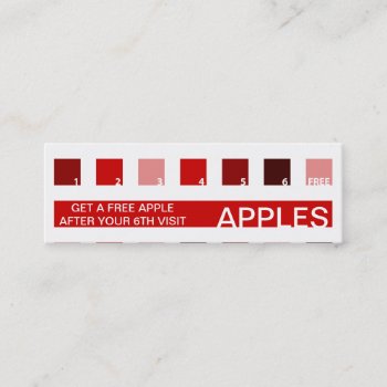Apples Customer Appreciation (mod Squares) Loyalty Card by identica at Zazzle