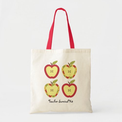 Apples Customizable Text Tote Bag