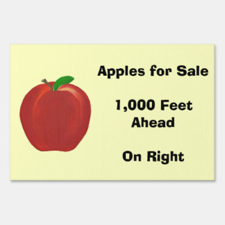 Apples for Sale Custom Yard Signs