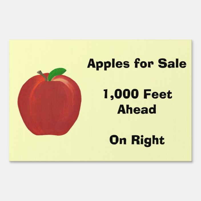 Apples for Sale Custom Yard Signs