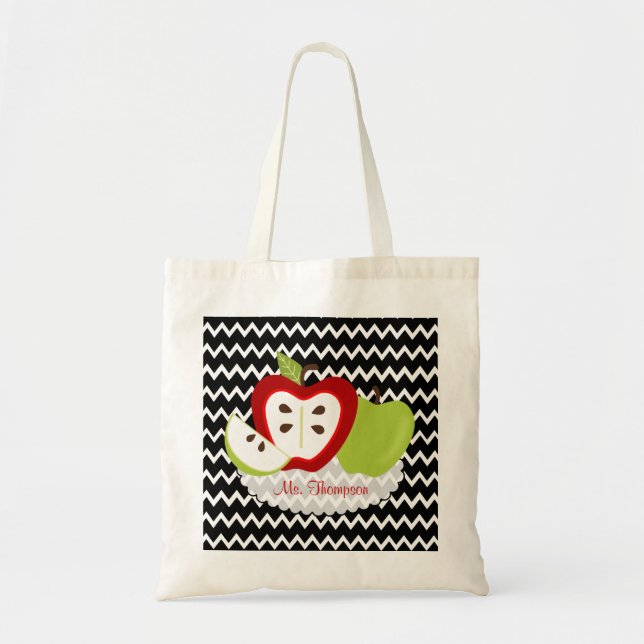 Apples for Teacher Personalized Tote Bag (Front)