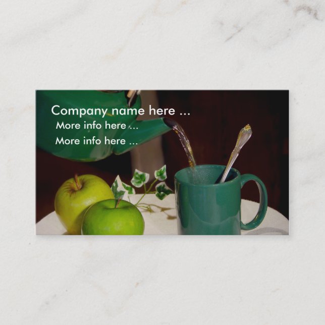 Apples fruit coffee Business Cards (Front)