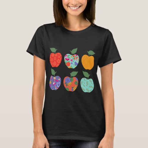 Apples Fruit Pattern Fun Fall Autumn T_Shirt