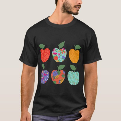 Apples Fruit Pattern Fun Fall Autumn T_Shirt