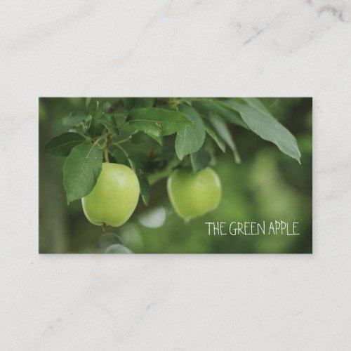 Apples Green Organic Summer Apple Photo Business Card