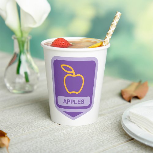 Apples Icon Paper Cups