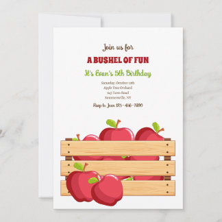 Apples in a Crate Invitation