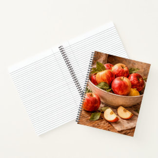 Apples in Rustic Bowl a Classic Still Life Notebook