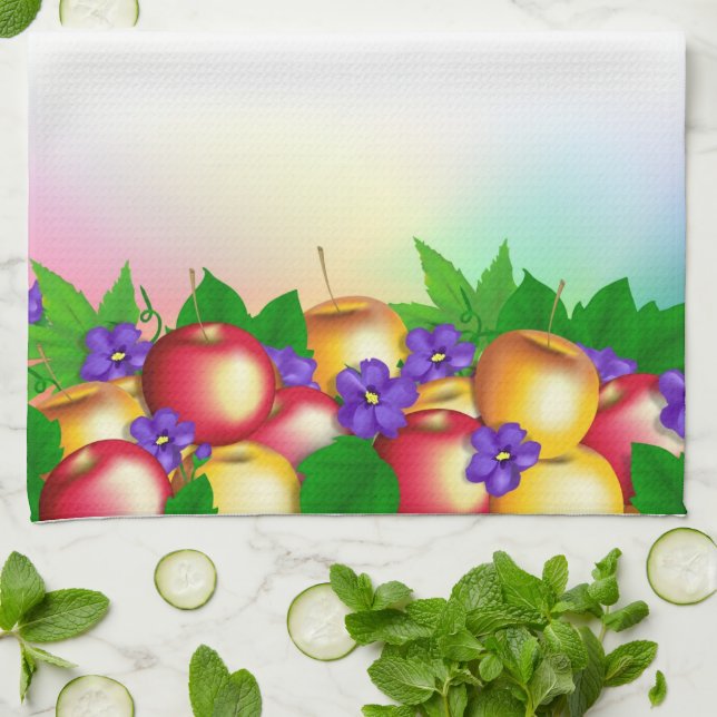 Apples in Vase Kitchen Towel (Folded)