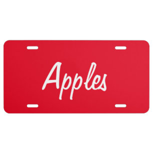 Apples License Plate