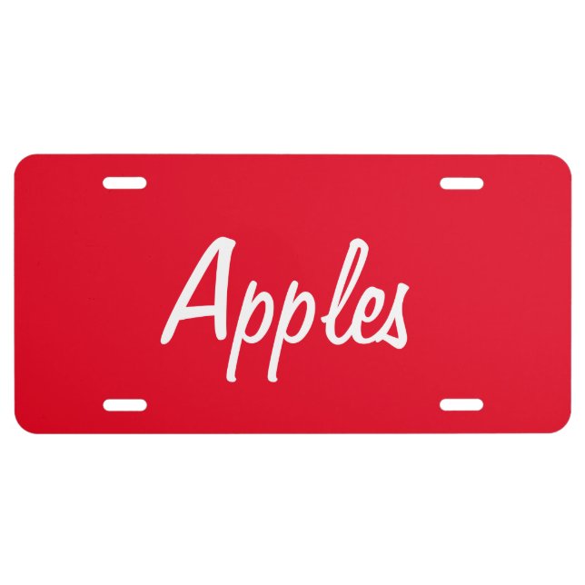 Apples License Plate (Front)