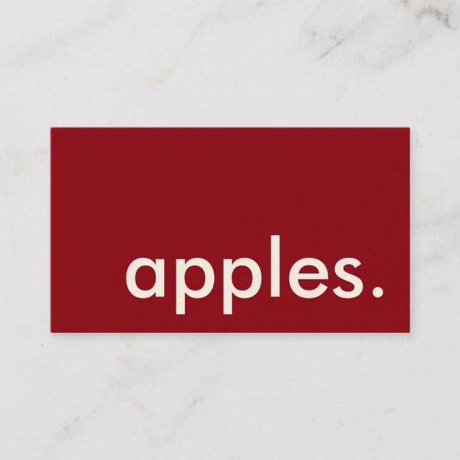 apples. loyalty punch card (Front)