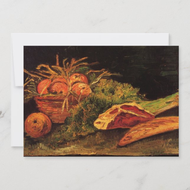 Apples, Meat and a Roll by Vincent van Gogh (Front)