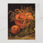 Apples, Meat and a Roll by Vincent van Gogh Postcard<br><div class="desc">Still Life with Apples, Meat and a Roll by Vincent van Gogh is a vintage fine art post impressionism painting featuring a variety of foods (fruits, vegetables, breads, meats) sitting on the kitchen table ready for the chef to cook with. About the artist: Vincent Willem van Gogh was a Post...</div>