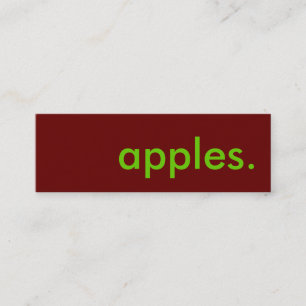 apples. mini business card