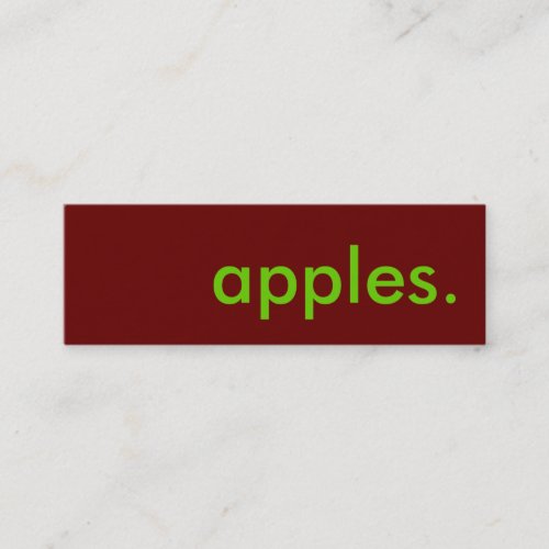 apples mini business card