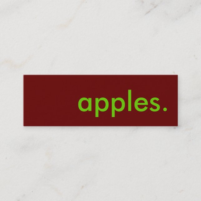apples. mini business card (Front)