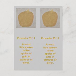 Apples of gold in pictures of silver, bookmarks