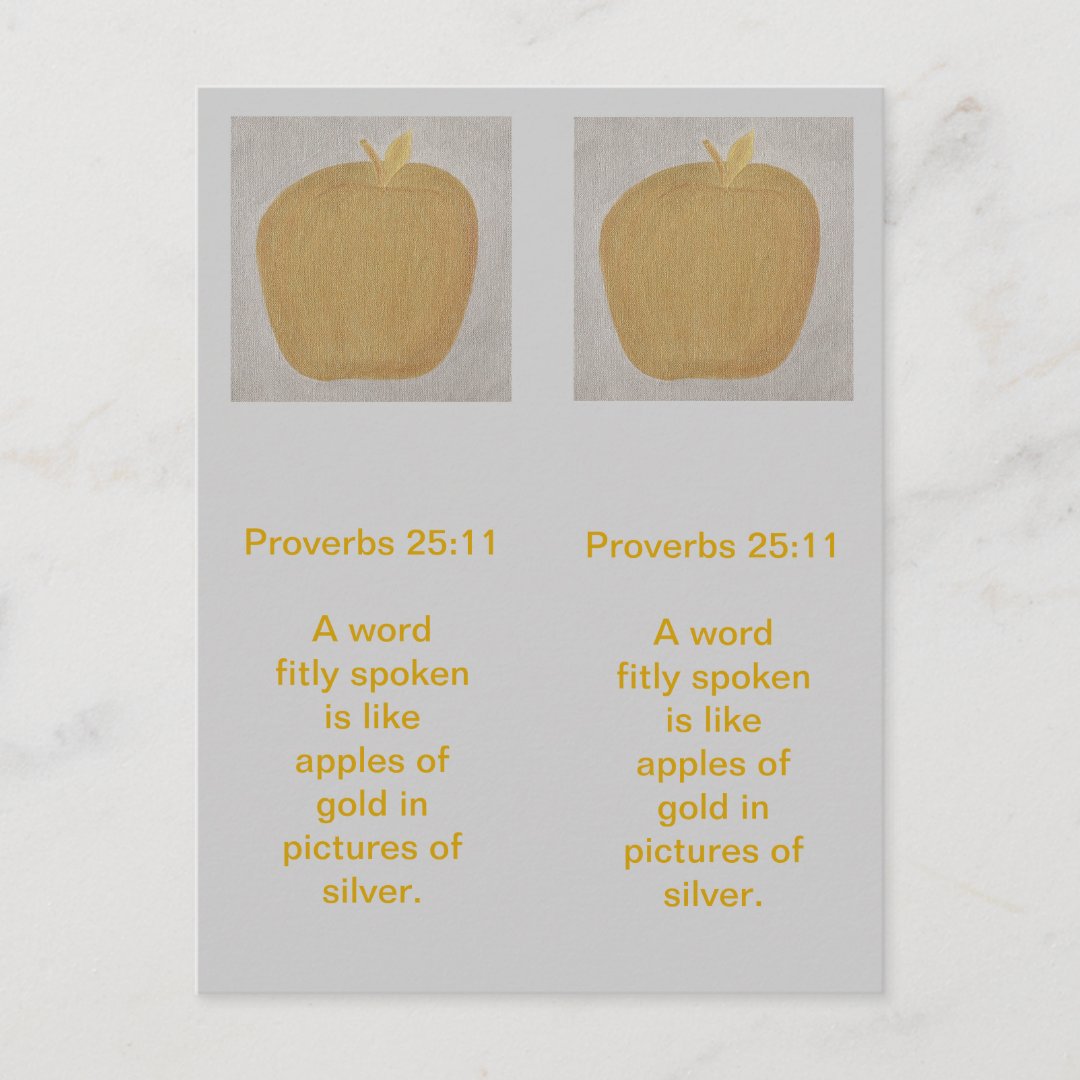 Apples of gold in pictures of silver, bookmarks postcard Zazzle