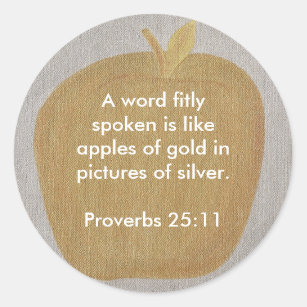 Apples of gold in pictures of silver, stickers