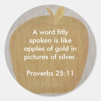 Apples of gold in pictures of silver, stickers