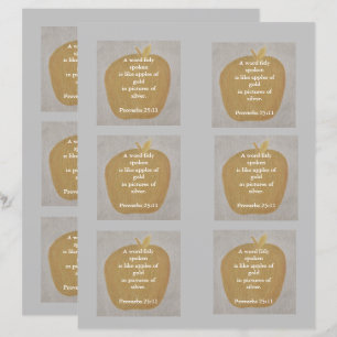 Apples of gold on silver, pattern, scrapbook paper