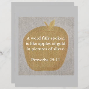 Apples of gold, Proverbs 25:11, scrapbook paper