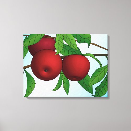 Apples on a Branch Canvas Print