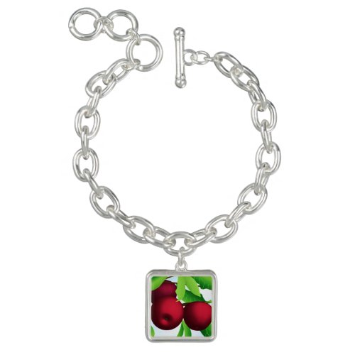 Apples on a Branch Charm Bracelet