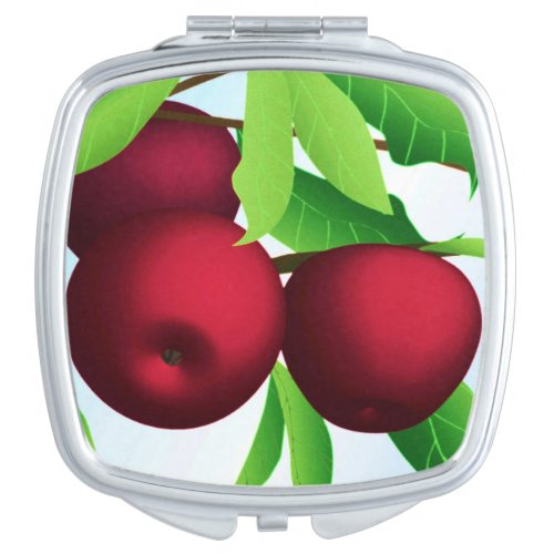 Apples on a Branch Makeup Mirror