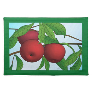 Apples on a Branch Print Cloth Placemat
