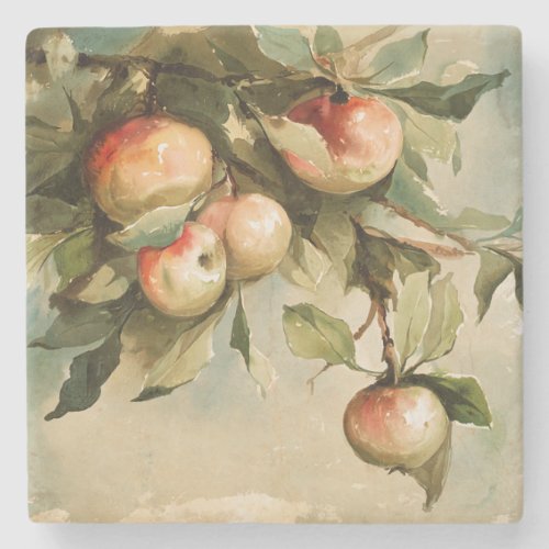 Apples on a Branch Stone Coaster