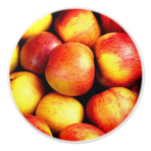 APPLES ON A CERAMIC KNOB