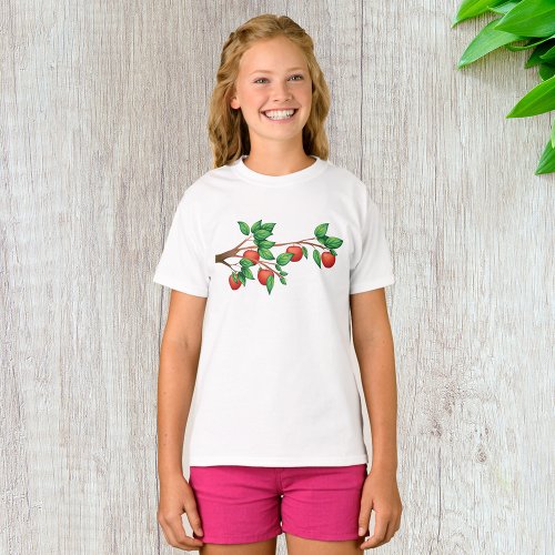 Apples On A Tree Girls T_Shirt