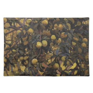 Apples on the Branches of Trees (by Serebriakova) Cloth Placemat
