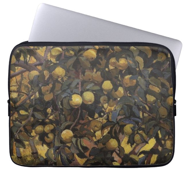 Apples on the Branches of Trees (by Serebriakova) Laptop Sleeve (Front)