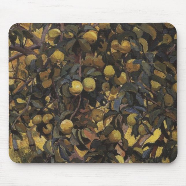 Apples on the Branches of Trees (by Serebriakova) Mouse Pad (Front)