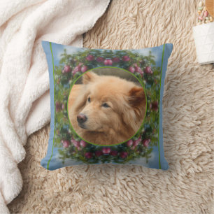 Apples On Tree Frame Create Your Own Pet Photo Throw Pillow