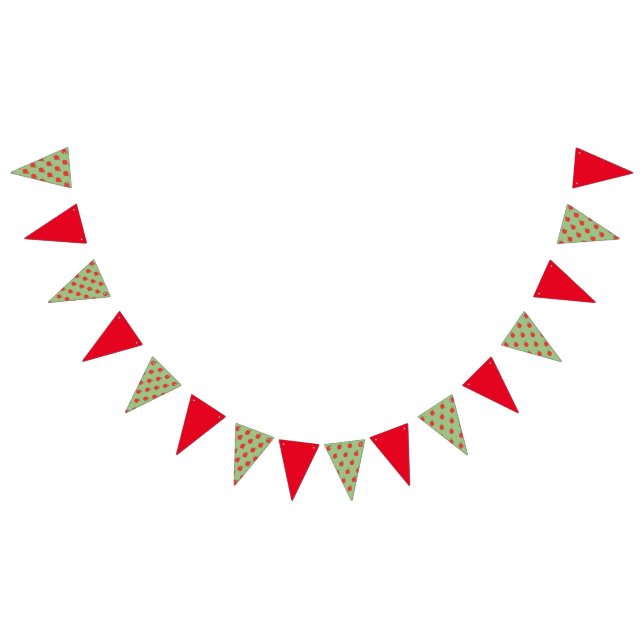 Apples Party Banner (Sage Green & Red) (All)