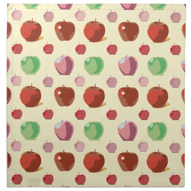 Apples pattern cloth napkin (Front)