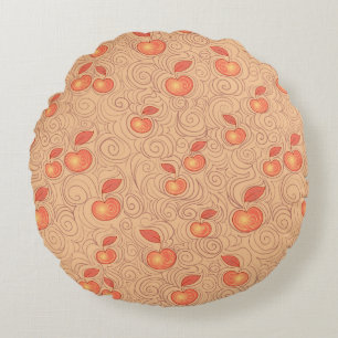 Apples Pattern Round Pillow