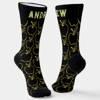 Apples Patterned Cider Drinker Personalised Socks