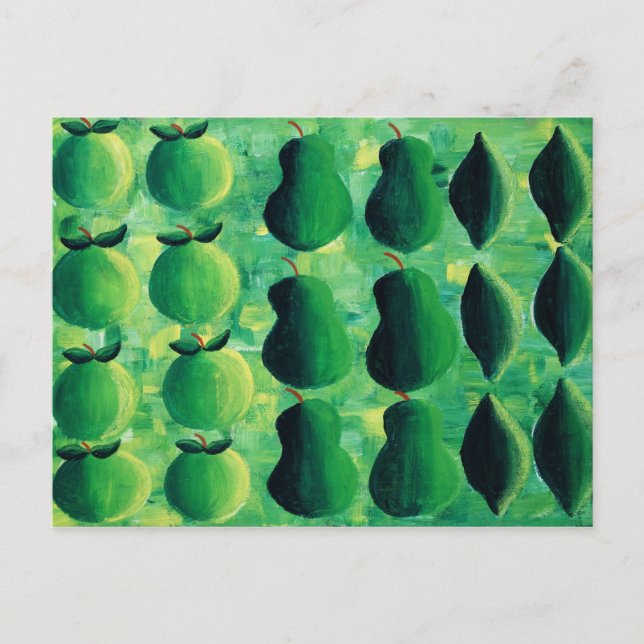 Apples Pears and Limes Painting Postcard (Front)