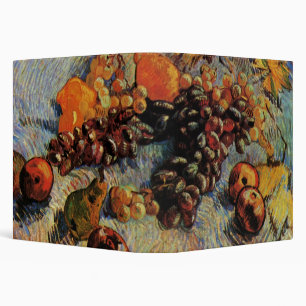 Apples, Pears, Lemons, Grapes by Vincent van Gogh 3 Ring Binder
